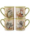 Certified International Woodland Critters Set Of 4 Mugs In Micscellan