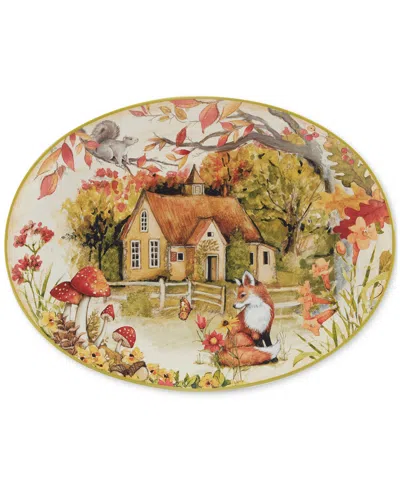 Certified International Woodland Critters Oval Platter In Micscellan