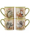 Certified International Woodland Critters Set Of 4 Mugs