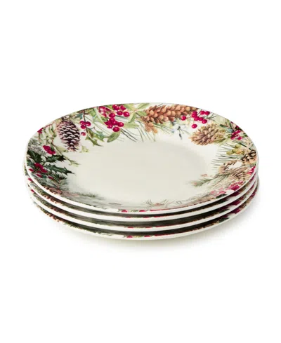 Certified International Woodland Dinner Plates, Set Of 4 In Multi