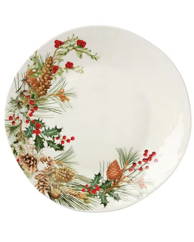 Certified International Woodland Round Platter In White