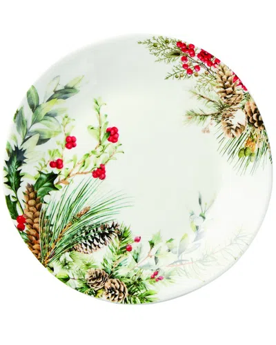 Certified International Woodland Set Of 4 Dessert Plates In Multi