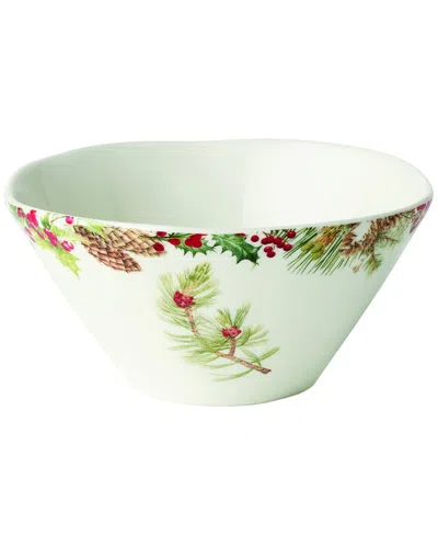 Certified International Woodland Set Of 4 Ice Cream Bowls In White