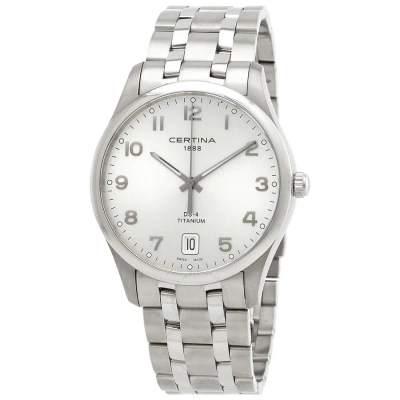 Certina Ds-4 Silver Dial Men's Stainless Steel Watch C022.610.44.032.00 In Metallic