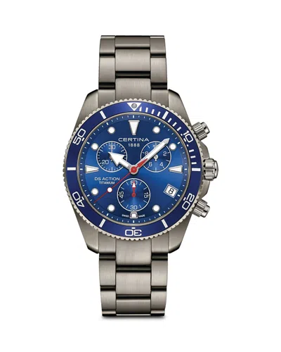 Certina Ds Action Chronograph, 42mm In Blue