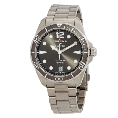 Certina Ds Action Quartz Chronometer Grey Dial Men's Watch C0324514408700 In Gold