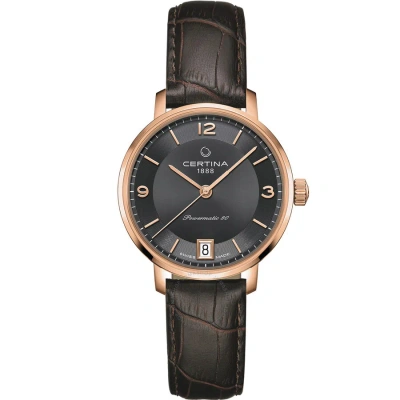 Certina Ds Caimano Automatic Anthracite Dial Ladies Watch C035.207.36.087.00 In Black