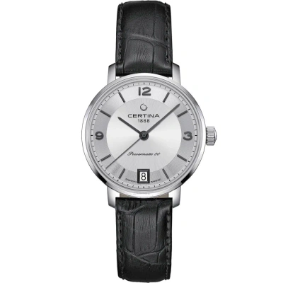 Certina Ds Caimano Automatic Silver Dial Ladies Watch C035.207.16.037.00 In Black