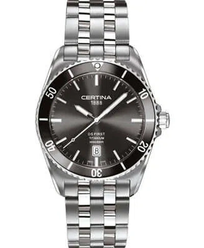 Pre-owned Certina Ds First Ceramic Titanium - Diver's 200m Long Round Men's Wristwatch
