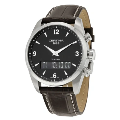 Certina Ds Multi-8 Black Dial Men's Watch C020.419.16.057.00 In Black / Brown