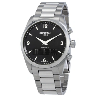 Certina Ds Multi-8 Stainless Steel Men's Quartz Watch C020.419.11.057.00 In Black