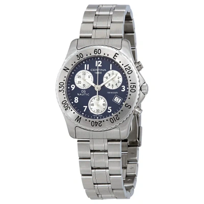 Certina Ds Nautic Blue Dial Men's Chronograph Watch C542.7118.42.52 In Blue / Silver