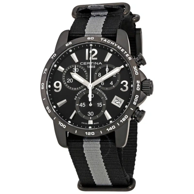 Certina Ds Podium Chronograph Black Dial Men's Watch C034.417.38.057.00 In Black / Grey