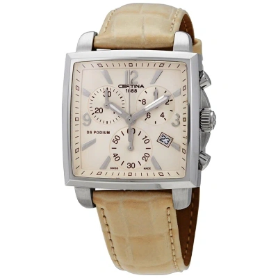 Certina Ds Podium Chronograph Ivory Dial Ladies Watch C001.317.16.267.00 In Brown