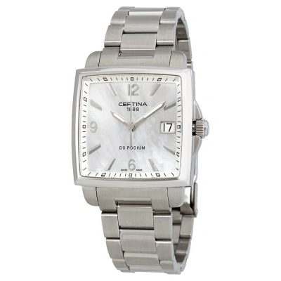 Certina Ds Podium Mother Of Pearl Dial Ladies Watch C001.310.11.117.00 In Mother Of Pearl / White