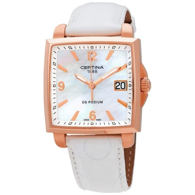 Certina Ds Podium Mother Of Pearl Dial Ladies Watch C001.310.36.117.00 In White