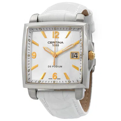 Certina Ds Podium Quartz Silver Dial Ladies Watch C0013102603700 In Gold Tone / Silver / White