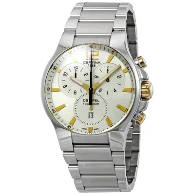 Certina Ds Spel Chronograph Men's Watch C012.417.21.037.00 In Gold Tone / Silver