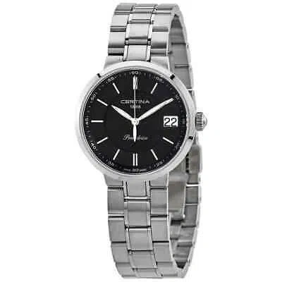 Pre-owned Certina Ds Stella Black Dial Stainless Steel Ladies Watch C0312101105100