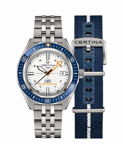 Certina Ds Super Ph2000m Watch, 43mm In Silver
