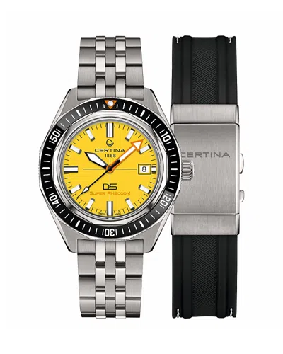 Certina Ds Super Ph2000m Watch, 43mm In Yellow