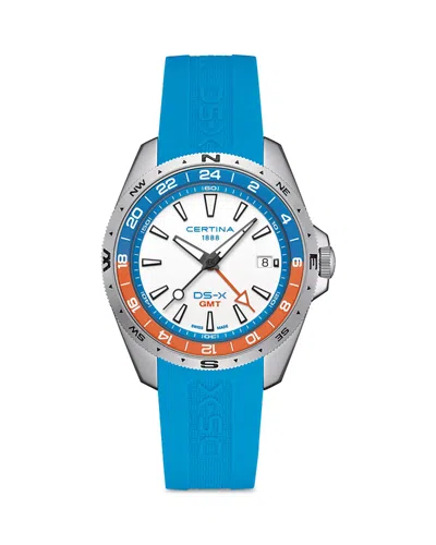 Certina Ds-x Gmt Watch, 41mm In Blue