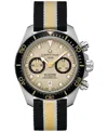 Certina Men's Swiss Automatic Chronograph Ds Action Multicolor Nylon Strap Watch 45mm