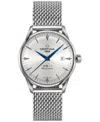 Certina Men's Swiss Automatic Ds-1 Stainless Steel Bracelet Mesh Bracelet & Brown Leather Strap Watch 40mm G In Silver