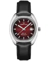 Certina Men's Swiss Automatic Ds-2 Black Synthetic Strap Watch 40mm In Red