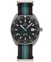 Certina Men's Swiss Automatic Ds-2 Striped Synthetic Strap Watch 41mm In Black