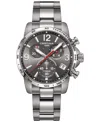 Certina Men's Swiss Chronograph Ds Podium Titanium Bracelet Watch 41mm In Grey
