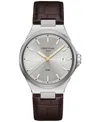 Certina Men's Swiss Ds-7 Brown Leather Strap Watch 39mm