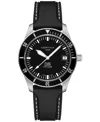 Certina Men's Swiss Ds Heritage Black Rubber Strap Watch 41mm