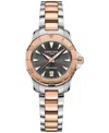 Certina Women's Swiss Ds Action Two-tone Stainless Steel Bracelet Watch 29mm In Grey