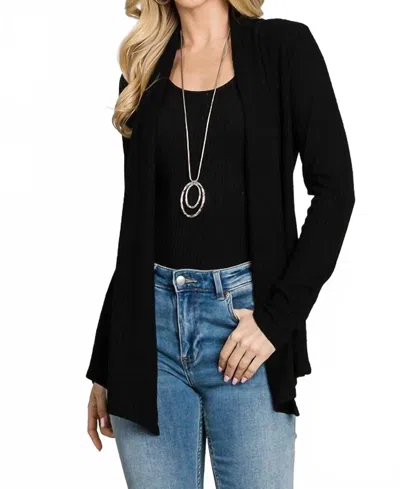 Cerule Women's Claire Boucle Knit Cardigan In Black