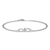 Cervin Blanc Women's Diamond Bow Ribbon Bracelet In White Gold Chain In White