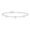 Cervin Blanc Women's Diamond Bracelet Bezel Chain By The Yard In White Gold
