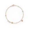 Cervin Blanc Women's Diamond Bracelet In Rose Gold Charm Disc On Chain