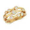 Cervin Blanc Women's Diamond Bubble Ring  Row Rubover Ring In Yellow Gold
