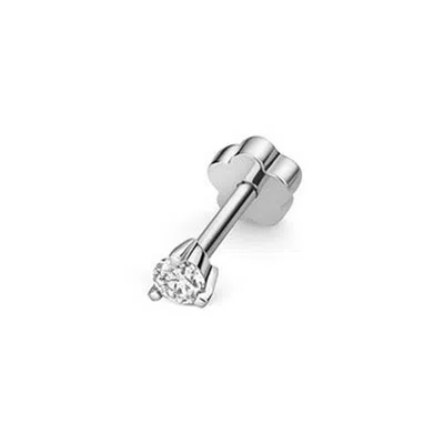 Cervin Blanc Women's Diamond Cartilage Claw Stud In White Gold
