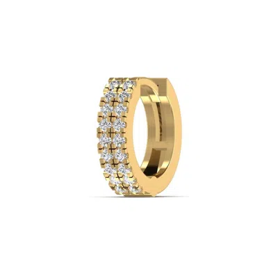 Cervin Blanc Women's Diamond Cartilage Hoop Earring In Rose Gold Piercing  Row