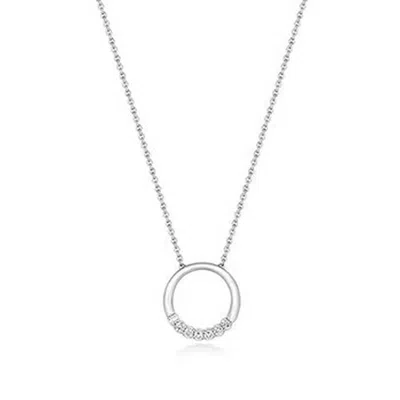 Cervin Blanc Women's Diamond Circle Necklace In 18ct White Gold