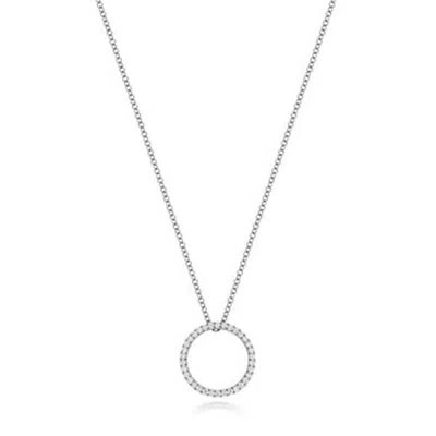 Cervin Blanc Women's Diamond Circle Of Life Necklace In 18ct White Gold