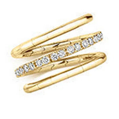 Cervin Blanc Women's Diamond Flexi Twist Ring In Gold