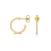 Cervin Blanc Women's Diamond Hoops In Gold - Diamonds Hoops