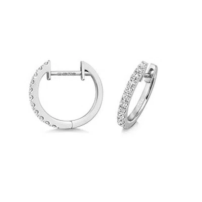 Cervin Blanc Women's Diamond Hoops In White Gold