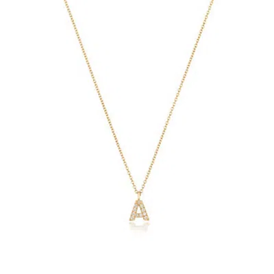 Cervin Blanc Women's Diamond Initial A Necklace In Gold