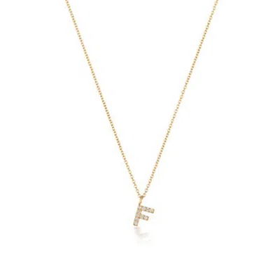 Cervin Blanc Women's Diamond Initial F Necklace In Gold
