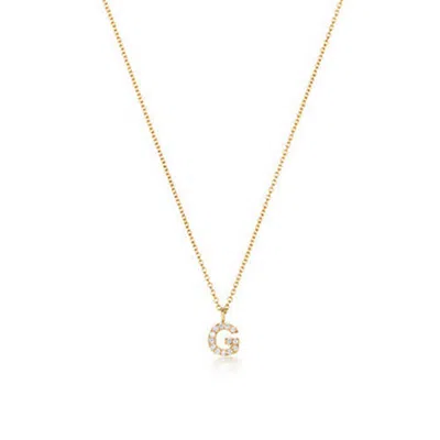 Cervin Blanc Women's Diamond Initial G Necklace In Gold