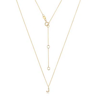 Cervin Blanc Women's Diamond Initial J Necklace In Gold In Purple